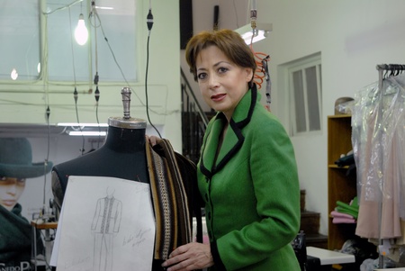 La Paz,Bolivia June 23, 2006.Beatriz Canedo Patino in its industry.Is a  fashion designer  president Evo Morales .Is Bolivia's best-known fashion designer.Worldwide pioneer in the design and manufacture of alpaca cloth.のeditorial素材