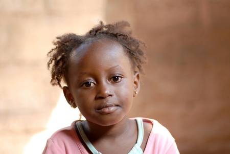 TiebelÃ¨,Burkina Faso October 2010: Girl Mossi,ancient warriors are today regarded as one of the poorest African ethnicitiesのeditorial素材