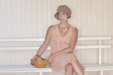 romantic womanの写真素材