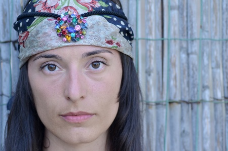 young hippie girl の写真素材