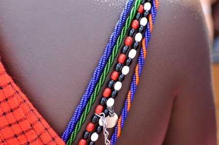 typical jewels of the tribe Masai      
