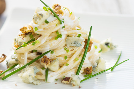 Pasta with gorgonzolaの写真素材