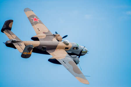 SAN ANTONIO, USA - October 31, 2015: WW2 B-25 Bomber