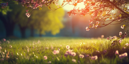 White small flowers in the meadow on a sunny day. Close-up. Soft focus. High quality photoの素材