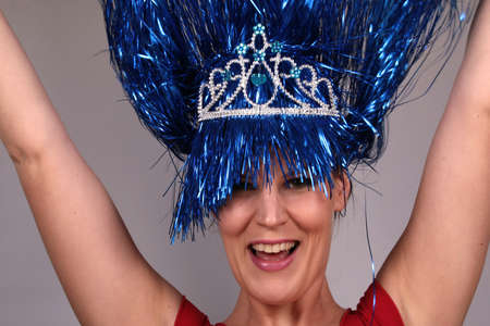 Crazy Carnival - A young and wild young girl getting ready for carnival.の写真素材