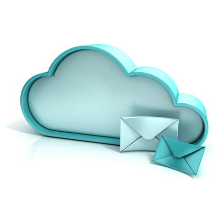 Cloud letter 3d computer icon isolatedの写真素材