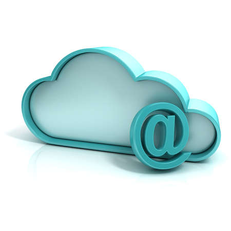 Cloud mail 3d computer icon isolatedの写真素材