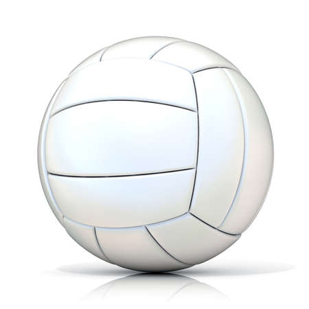 White volleyball ball, isolated on white background.の写真素材