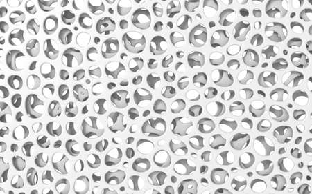 White abstract organic background. 3D render, soft shadowsの写真素材