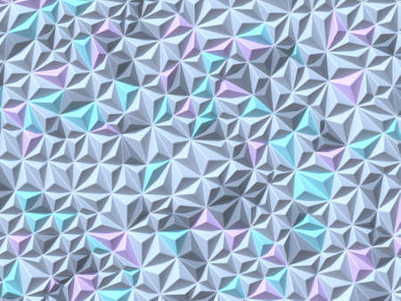 Abstract geometric four pastel color Triangulated background 3D render illustration