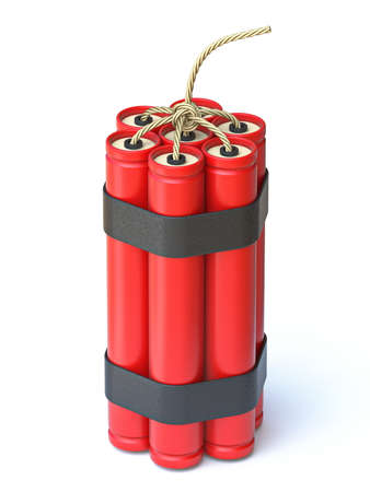 Dynamite 3D render illustration isolated on white background
