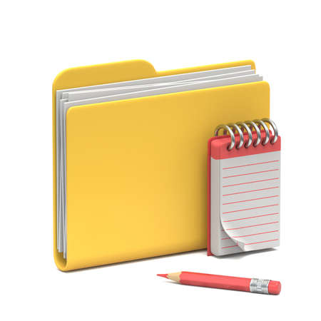 Photo of Yellow folder icon Notes - ID:1-185017484 - Royalty Free Image ...