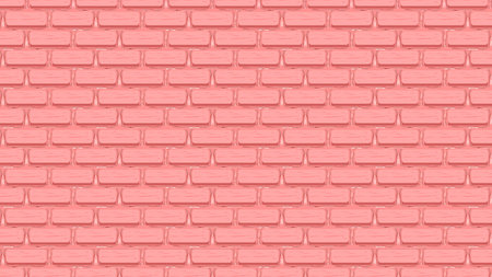The pattern forms a wall made of pink bricksのイラスト素材