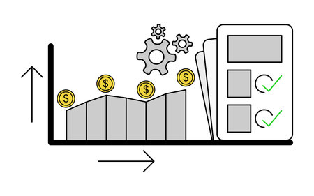 Design a chart of a financial report in businessのイラスト素材