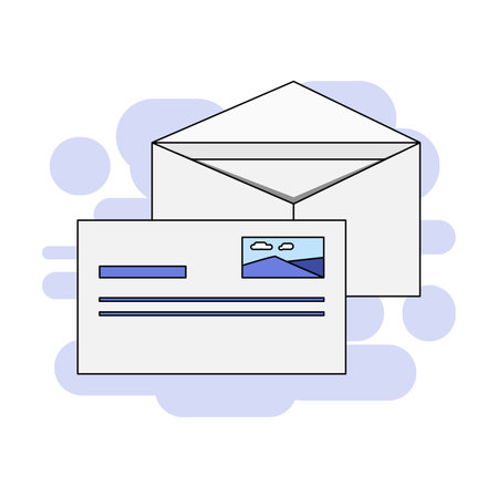 long formal envelope vector with a blank in the upper right corner