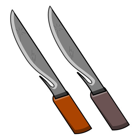 Sharp dagger vector design with leather handleのイラスト素材