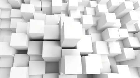 White cubes abstract background. Ai generativeの素材