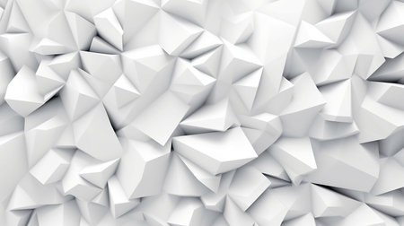 White polyhedrons abstract background. Ai generativeの素材