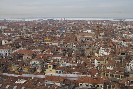 view of Venice from the tower in St. Mark's Squareのeditorial素材