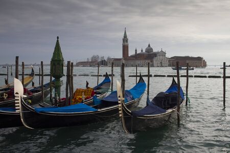 view of Church of San Giorgio Maggiore, winter timeのeditorial素材