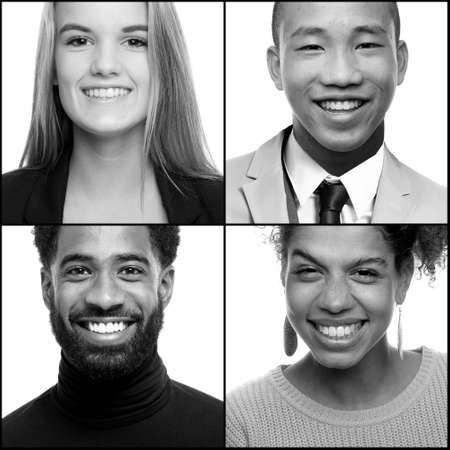 Group of people in a collageの写真素材