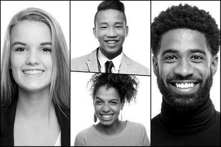 Group of people in a collageの写真素材