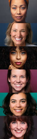 Group of beautiful commercial powerfull women