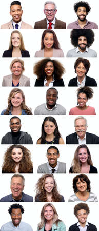 Group of beautiful people in a collage