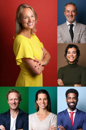 Portraits of beautiful commercial powerfull womenの写真素材