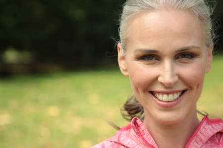 Beautiful woman being outside in the park