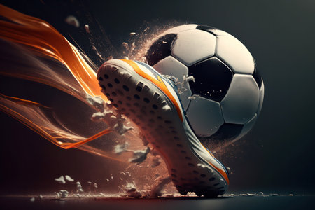 Illustrative Tribute to Soccer (AI Generated)の写真素材