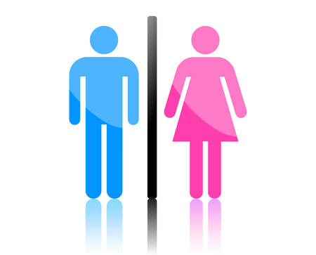 Colored male and female sign vectorのイラスト素材