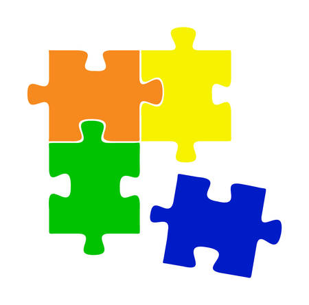 Colore puzzle vectorのイラスト素材
