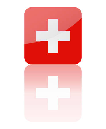 Swiss flag vectorのイラスト素材