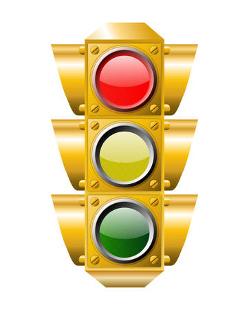 Traffic light RED ONのイラスト素材