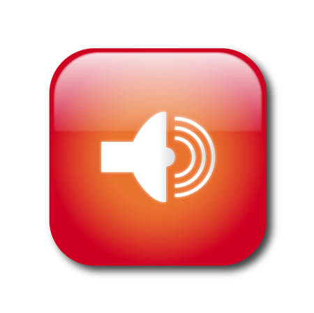 Red sound button vectorのイラスト素材