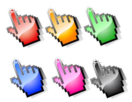 Hand cursorsのイラスト素材