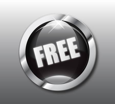 Black free buttonのイラスト素材