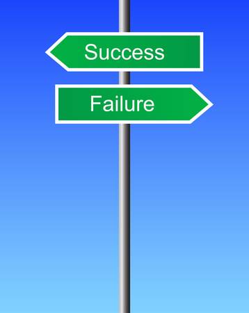 Arrows sign of success and failureのイラスト素材