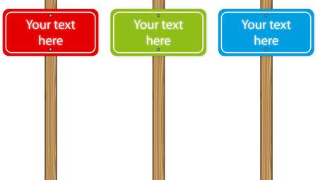 Signs with place for your text のイラスト素材