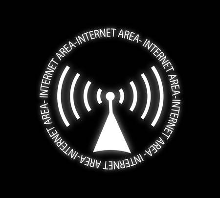 Internet area-vector illustrationのイラスト素材