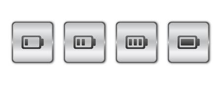 Chrome battery button vectorのイラスト素材