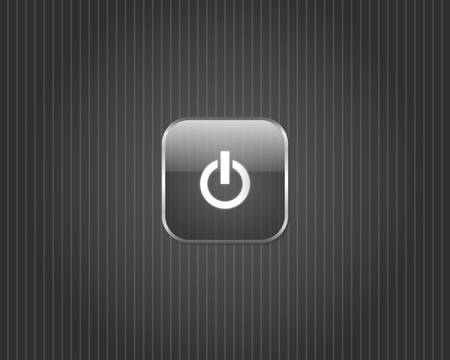 Glass power button illustrationのイラスト素材