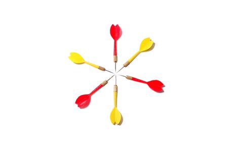 darts on white background