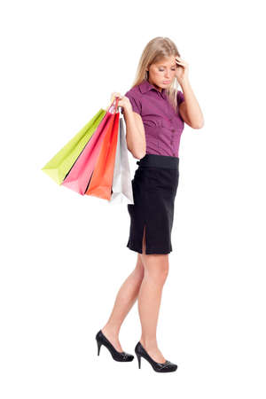 Tired of shoppingの写真素材