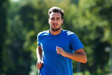 Young man joggingの写真素材