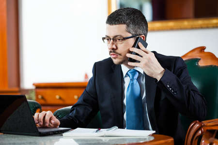Businessman in officeの写真素材