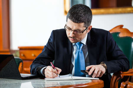 Businessman in officeの写真素材