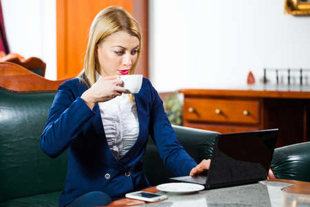 Businesswoman in officeの写真素材