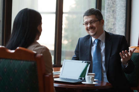 Business people in meetingの写真素材